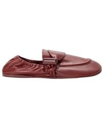 Loewe - Glossy Calfskin Loafers - Lyst