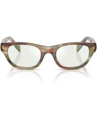 Prada - Eyewear Oval Frame Sunglasses - Lyst