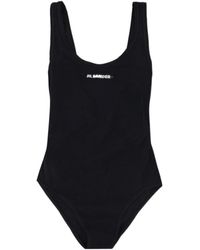 Jil Sander - Logo Printed One-Piece Swimsuit - Lyst