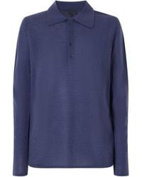 Tibi - Wool-Blend Knit Polo Sweater - Lyst