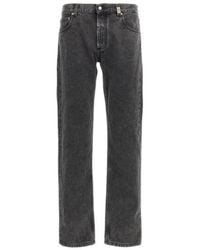 McQueen - Logo Tag Straight-Leg Jeans - Lyst