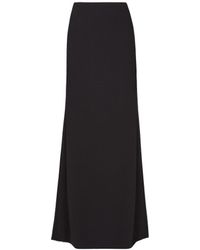 Fendi - Logo Embroidered Back-Slit Long Skirt - Lyst