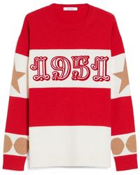 Max Mara - Dirce Star Patterned Crewneck Jumper - Lyst
