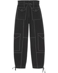 Ganni - Light Slub Pocket Trousers - Lyst