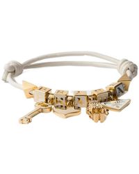 Prada - Nappa Leather And Metal Bracelet - Lyst