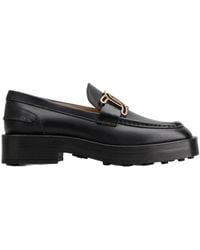 Tod's - Kate Logo Plaque Loafers - Lyst