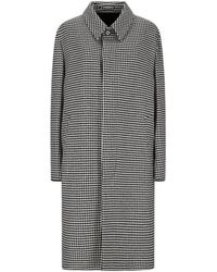 Lardini - Houndstooth Wool Coat - Lyst