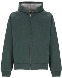Autry - Zipped Logo Embroidered Hoodie - Lyst