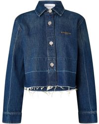 Givenchy - Cropped Denim Jacket - Lyst