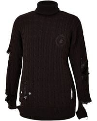 Balenciaga - Distressed Crest Jumper - Lyst