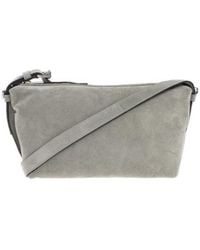 Moschino - Logo Embossed Zipped Shoulder Bag - Lyst