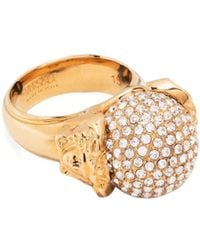 Versace - Medusa Head Embellished Ring - Lyst