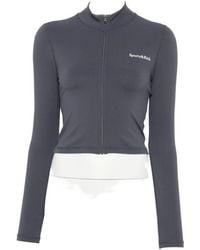 Sporty & Rich - Long-Sleeved Zip-Up Sweatshirt - Lyst