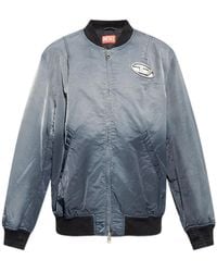 DIESEL - J-Kepes Logo Plaque Bomber Jacket - Lyst