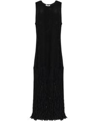 Alaïa - Alaïa Fringed Bead Knit Dress - Lyst