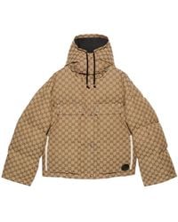 Gucci - Gg Cotton Canvas Puffer Jacket - Lyst