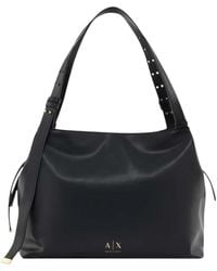 ARMANI EXCHANGE - Logo-Plaque Adjustable-Strap Shoulder Bag - Lyst