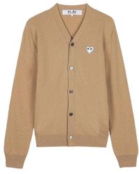 Comme des Garçons - Heart-Motif Wool Cardigan - Lyst