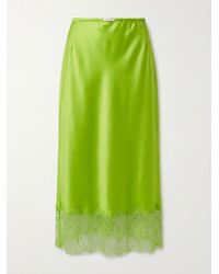 Gucci - Floral Lace Twill Skirt - Lyst