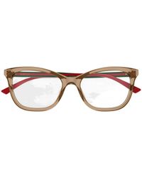 Gucci - Eyewear Rectangle Frame Glasses - Lyst