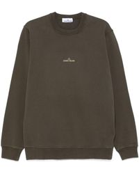 Stone Island - Logo Printed Crewneck Sweatshirt - Lyst