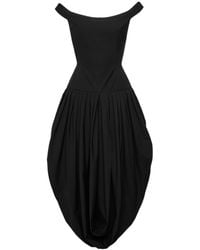 Magda Butrym - Long Off-Shoulder Draped Dress - Lyst
