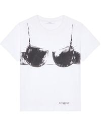 Givenchy - Cutaway Bra Printed Crewneck T-Shirt - Lyst