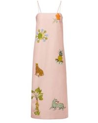 ALÉMAIS - Hazel Printed Linen-Blend Maxi Dress - Lyst