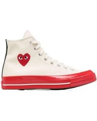 Comme des Garçons - Ivory Canvas Comme Des Garã§Ons X Converse Sneakers - Lyst