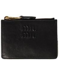 Miu Miu - Nappa Leather Card Holder - Lyst