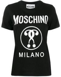 Moschino - Double Question Mark Print T-Shirt - Lyst