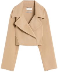 Sportmax - Oversized-Lapel Cropped Jacket - Lyst