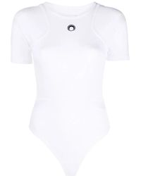 Marine Serre - Logo Print Bodysuit - Lyst