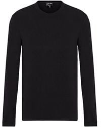 Giorgio Armani - Crewneck Long-Sleeved T-Shirt - Lyst