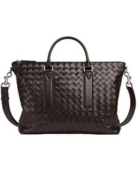 Bottega Veneta - Intrecciato Zipped Briefcase - Lyst