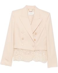 Zimmermann - Valiant Lace Cropped Blazer - Lyst