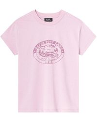 A.P.C. - Vintage Camping Logo T-Shirt - Lyst
