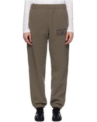MM6 by Maison Margiela - Logo-Embroidered Fleece Track Pants - Lyst