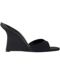 STAUD - Brigitte Satin Wedge Mules - Lyst