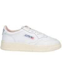Autry - Leather Low-Top Sneakers With Vintage Perforated Detailing - Lyst