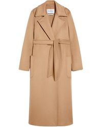 Max Mara - Artur Button Detailed Belted Coat - Lyst