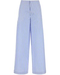 Philosophy Di Lorenzo Serafini - Stripe-Detailed Poplin Pants - Lyst