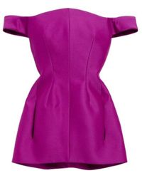 Balenciaga - Off-Shoulder Mini Dress - Lyst