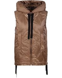 Max Mara - Water-Repellent Padded Canvas Hooded Gilet - Lyst