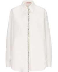 Valentino - Embellished Straight Hem Shirt - Lyst