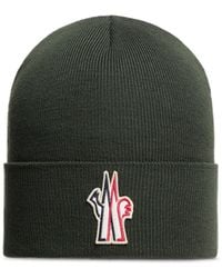 Moncler - Grenoble Logo-Patch Knitted Beanie - Lyst