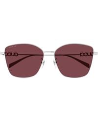 Gucci - Eyewear Butterfly Frame Sunglasses - Lyst
