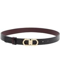 Ferragamo - Double-Sided Adjustment Gancini Belt - Lyst