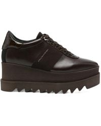 Stella McCartney - Round-Toe Lace-Up Sneakers - Lyst