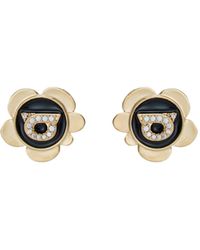 Ferragamo - Ferragamo Gancini Charm Embellished Earrings - Lyst